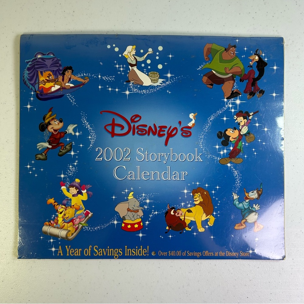 Vintage Disney 2002 Storybook Calendar - Sealed